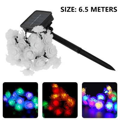 

Willstar LED Solar Powered Rose Fairy Garden Lights String Outdoor Party Wedding Xmas BR