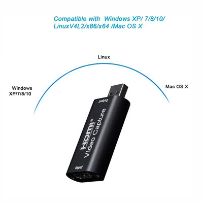 

HDMI To USB20 Video Capture Card 1080P Recorder Phone GameVideo Live Streaming