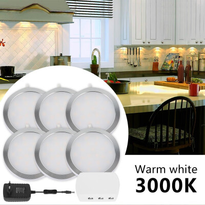 

6 LED Under-cabinet Lights Lamp Kitchen Cabinet Light Flat Surface-mounted Spot Light