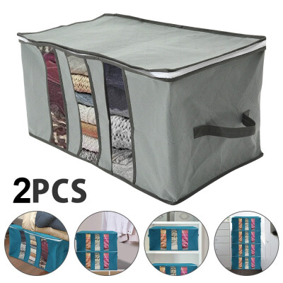 

Portable Clothes Organizer Non Woven Clothing Pouch Holder Blanket Pillow Underbed Storage Bag