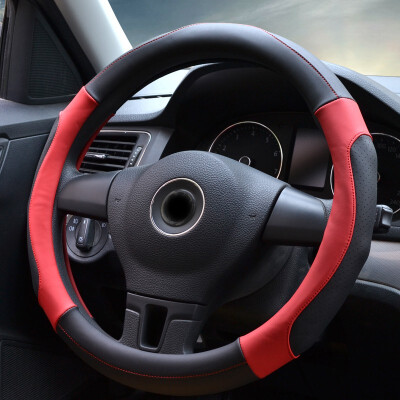 

1pcs Car accessory fashion Multi-color Breathable Micro Fiber Leather 363840cm car Steering Wheel Cover comfortable protection