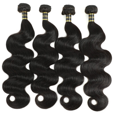 

Amazing Star Virgin Brazilian Hair Body Wave 4 Bundles Human Hair Extensions Body Wave Hair Bundles Soft&Bouncy