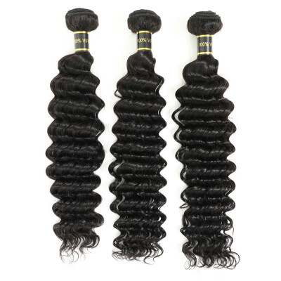 

Amazing Star Virgin Hair Brazilian Deep Wave Hair Bundles 3 PcsLot Curly Virgin Human Hair Weave Soft&Bouncy