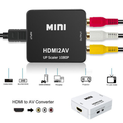 

Willstar HDMI to RCA Converter Composite AV Adapter Set 1080p HDMI to AV Converter Includes HDMI&Composite Cable-Black