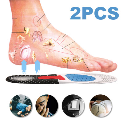 

Willstar 1-2 Pairs Silicone Gel Plantar Fasciitis Orthotic Insoles Arch Support Shoe Pads