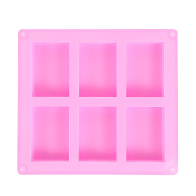 

12PCS 6 Grid Silicone Rectangle Soap Mould Homemade DIY Cake Making Mold Craft