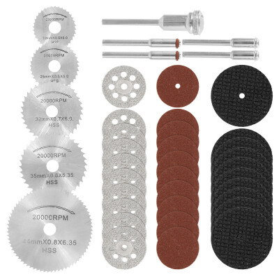 

HSS Mini Circular Saw Blade Set Resin Wheels Disc Diamond Blade Metal Cutter Power Tool