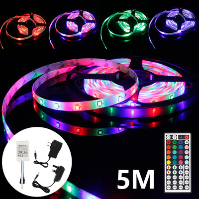 

Willstar 164 Ft RGB Waterproof LED Strip Light SMD44 Key Remote 12V DC Power Kit 3528