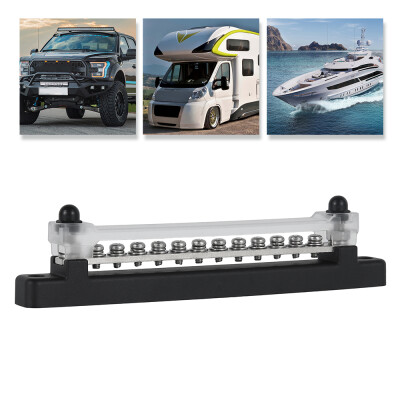 

Willstar 12V24V 12 WAY POWER DISTRIBUTION BUS BAR 5x4mm SCREWS 100A RATED AUTO MARINE