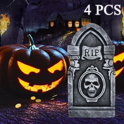 

Willstar 4Pcs Outdoor Halloween Tombstones Gravestone Bar Decoration Haunted House Outdoor Indoor Spooky Decoration