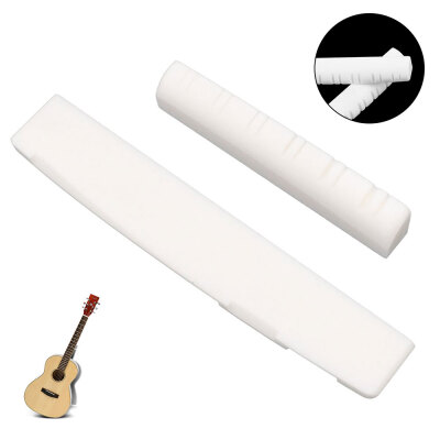 

Willstar 12 Strings Acoustic Guitar Bone Bridge Saddle Nut for Folk guitar 49mm 76mm Replacement Parts