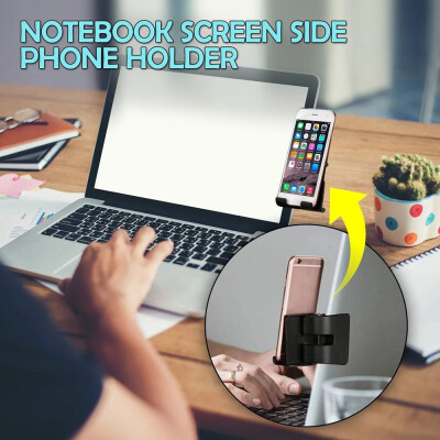 

Notebook Screen Side Phone Holder Clip on Monitor