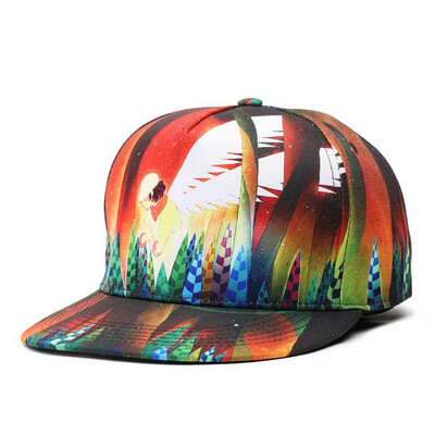 

NUZADA 3D Printing Caps Men Women Couple Hip Hop Cap Spring Summer Autumn High Quality Cotton Material Punk