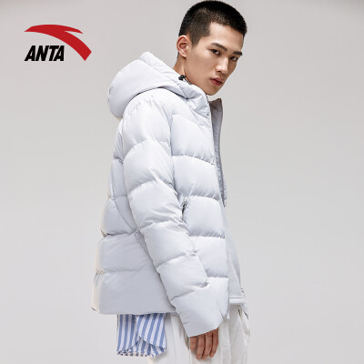 

Anta ANTA 95847940 mens down jacket winter new fashion simple comprehensive training jacket coat warm down jacket A824 warehouse gray  male 165