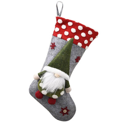 

Christmas Decorations 20-inch Lamb Wool Elf Faceless Doll Christmas Socks Three-dimensional