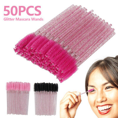 

Willstar 50X Eyelash Brush Disposable Mascara Wands Lash Extension Applicator Tools Pink