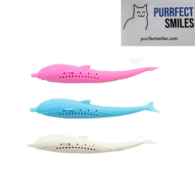 

Soft Silicone Mint Fish Cat Toy Catnip Toy Cat Cleaning Teeth Toothbrush Chew Cats Toys Fish Shaped Interactive Cat Toy