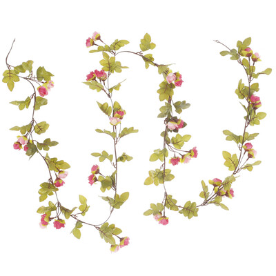 

22M Shabby Chic Garland Flower Vintage Style Wedding String Bedroom Xsmas Decor