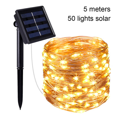 

Solar String Lights Outdoor Waterproof Decorative Copper Wire String Lights for Garden Yard