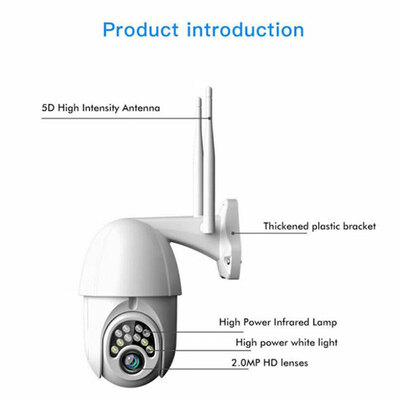

360-degree Smart Practical Wireless WiFi Connection Outdoor Waterproof 1080p Dome Camera