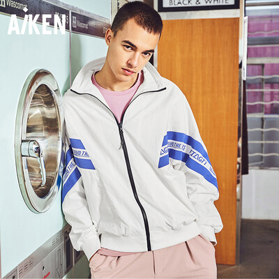 

Aiken Aiken 2019 spring new mens stitching jacket AK119071911 white