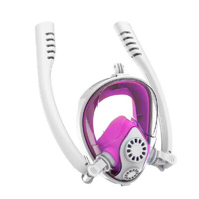 

2019 New Design Double Snorkels Advanced Breathing System Diving Mask Scuba Mask Underwater Anti Fog Full Face Snorkeling Mask Wom