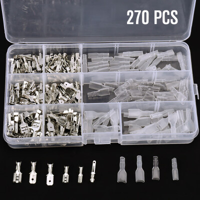 

Willstar 270X Assortment Terminals Kit Electrical Wire Crimp Connectors Male Female Spade