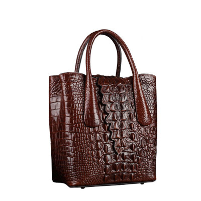 

SUWERER famous brand women Genuine Leather bags for women 2019 new luxury Crocodile embossed bag designer bags handbags