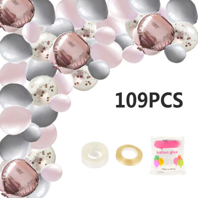 

109Pcs Rose Gold Confetti Balloon Bouquet Set Wedding Birthday Party Decor