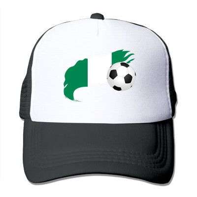 

HAT-HAT Soccer Ball with Nigeria Flag Unisex Adjustable Snapback Hats Dad Hats Baseball Caps Mesh Back