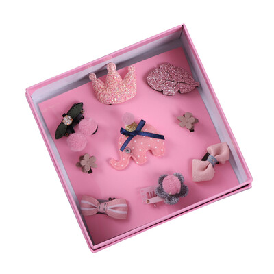 

Baby Girls Hair Accessory Set Hair Clips Barrettes Headband for Newborn Toddler Children 3Pcs Pink Crown