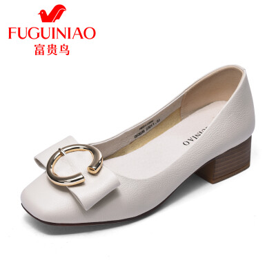 

Fugui bird FUGUINIAO single shoes womens shoes ladies shoes Mary Jane womens shoes fashion wild comfortable with H853156C beige 36