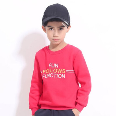 

Childrens wear 2018 autumn new childrens round neck sweater big children casual Korean version plus velvet pullover