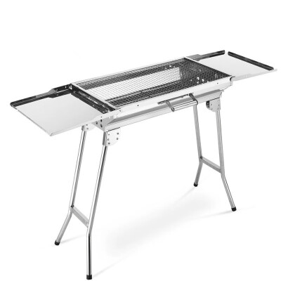 

Large portable Barbecue shelf outdoor stainless steel folding thickening grill charcoal grill