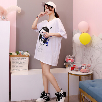 

JOY OF JOY Jingdong Womens 2019 Summer New Korean BF Harajuku Style Loose Short Sleeve T-Shirt Female JWTD191846 White