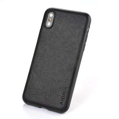 

Case for iphone xr x xs max funda luxury Vintage Leather skin with silicone capa for iphone xr x xs max case phone cover coque