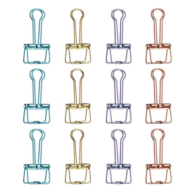 

Morning light M&G 19mm linear long tail clip dovetail clip metal paper clip four color mixed 12 pack ABSN2635
