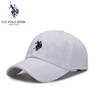 

USPOLO hat men&women four seasons universal baseball cap sun visor trend cap hat sports classic solid color hip-hop hip hop hat gift box SMZOO-60003 white