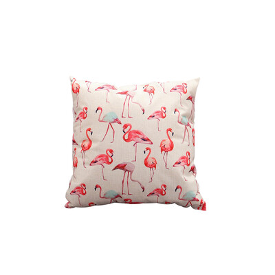 

Linen Flamingo Cushion Cover for Couch Car Waist Pillow Cushion Home Decorative Pillowcase