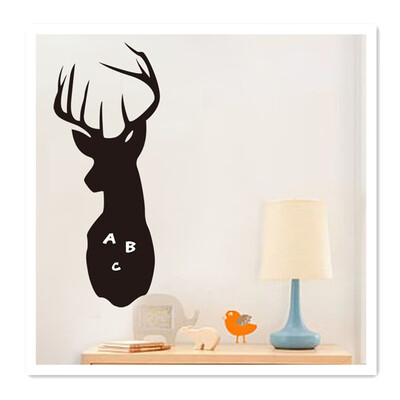 

Cartoon living room decoration applique deer head left elk frame hanging painting restaurant decoration painting simple bedroom st