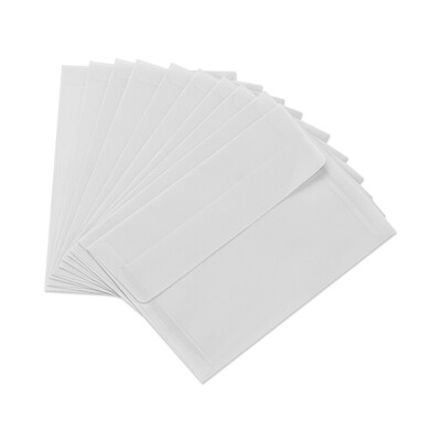 

10 Pcs Handmade Paper Envelopes White Vintage Translucent Writable Envelopes for Gift Card Invitation Package Personal Storage 6