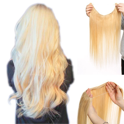 

16"18"20"22" One Piece Straight Remy Human Hair Miracle Secret Invisible Wire Hair Extensions No Clip No Glue 1pcs