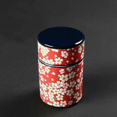 

Japanese Washi Double Lids Porcelain Tea Canister Coffee Mini Caddy Jar 50ml Type A