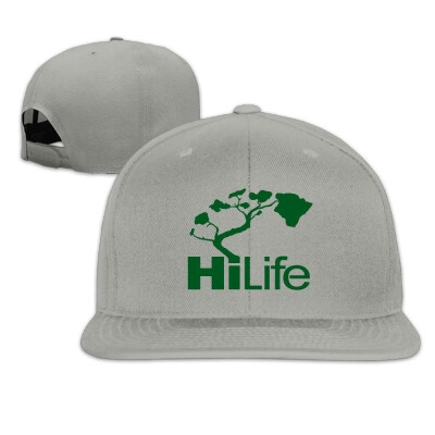 

Unisex Hawaii Hi Life Adjustable Flat Brim Baseball Cap Hip Hop Hat