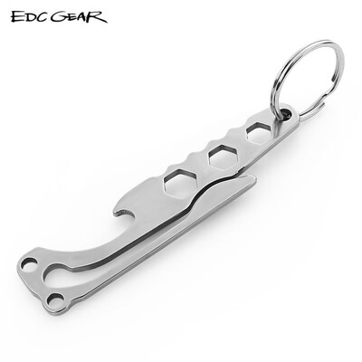

EDC GEAR Multi-tool Stainless Steel Suspension Keychain Wrench Bottle Opener Bag Clip