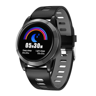 

Smart Watch R15 Men Android IOS Smartband Heart Rate Fitness Bracelet Sleep Monitor Fitness Tracker Color Screen Round Wristband