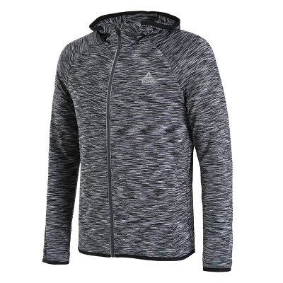 

PEAK mens hooded open chest sweater autumn&winter new casual comfortable sports jacket DF683141 deep flower gray  code