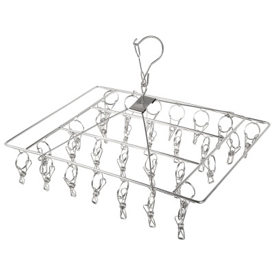 

Willstar 19CS 30 Peg Stainless Steel Drying Rack Underwear Clothes Laundry Hanger