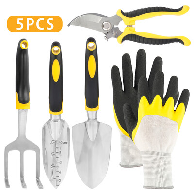 

Willstar 5Pcs Garden Tools Hand Weeder Shovel Spade Trowel Set Transplant Weeding Fork Lawn Nail