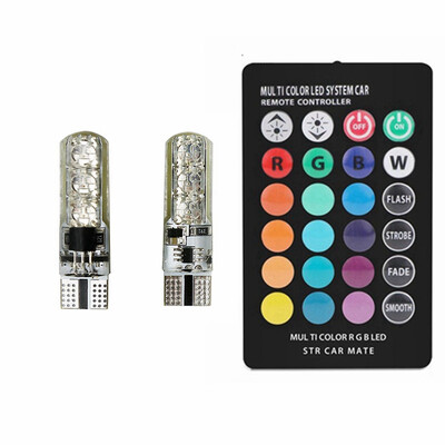 

Sencart T10 6 SMD5050 RGB LED Car Interior Reading Light Super Bright 16-Color 2PCS